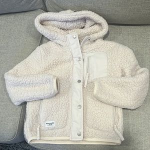Abercrombie Kids cream zipper sweater size 7/8